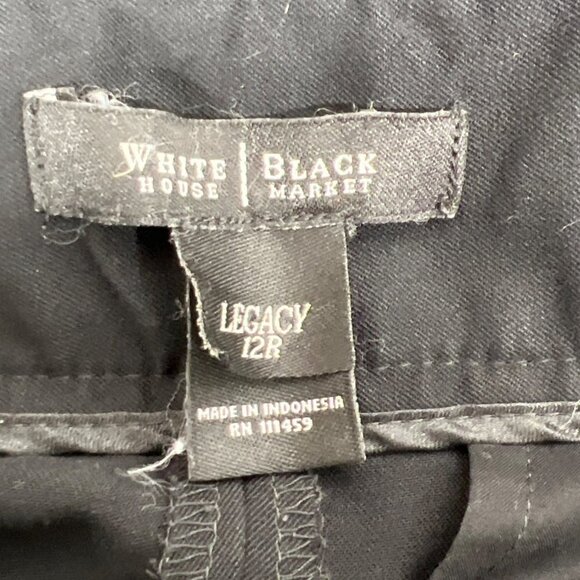 WHITE HOUSE BLACK MARKET Legacy Boot Cut Pants Black Sz 12R EUC - Picture 5 of 7